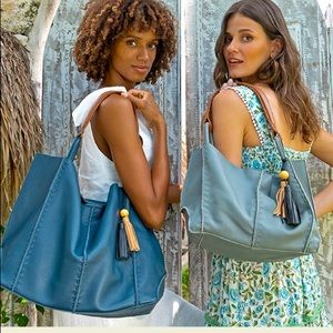 Slouch bag of the season! The Sak Los Feliz bag in Dusty Blue